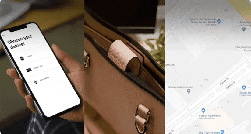 Personal belongings securely monitored by AirBolt GPS